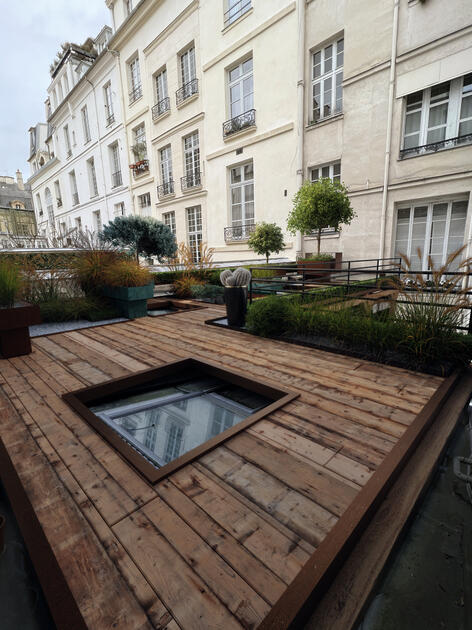 Projekt ogrodu na paryskim dachu 02