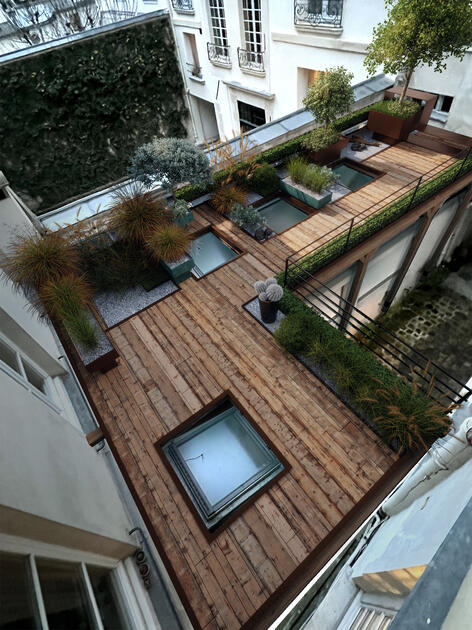 Projekt ogrodu na paryskim dachu 01